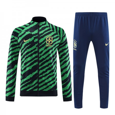 Brazilië Green Trainingsjack Pak 2022 Zwarte